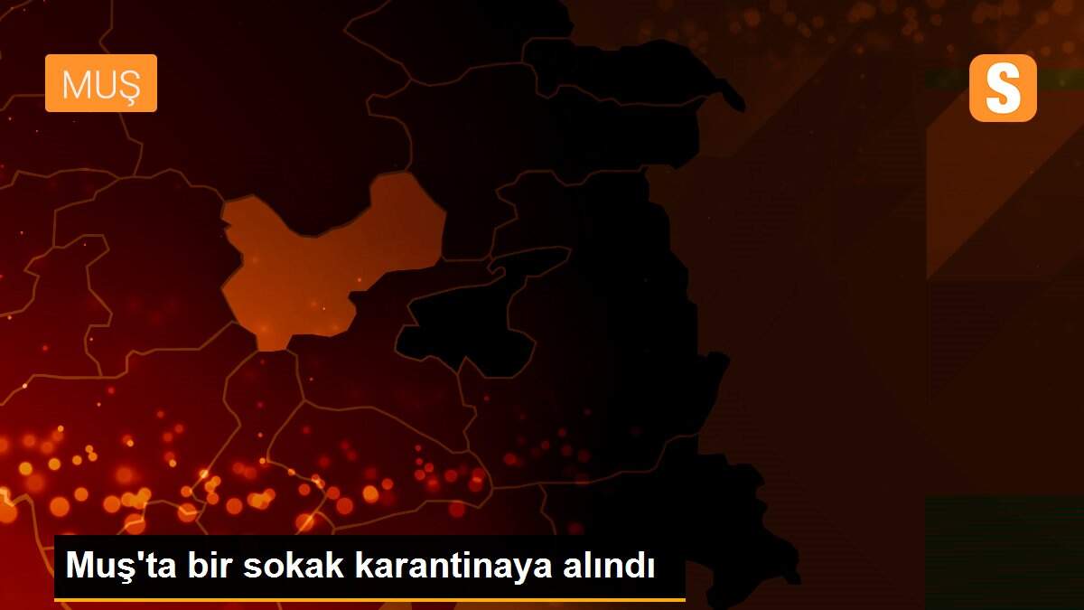Muş\'ta bir sokak karantinaya alındı