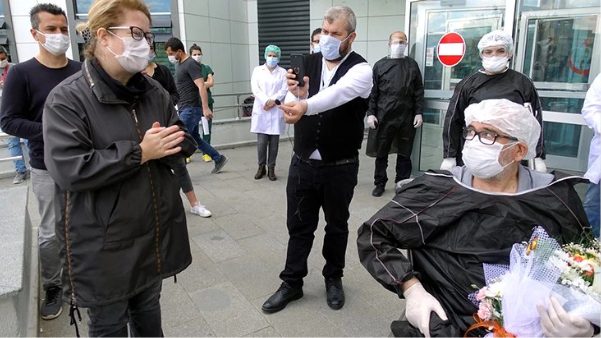 Koronavirüsü yenen Belediye Başkan Yardımcısı Mehmet Gider, alkışlarla taburcu oldu