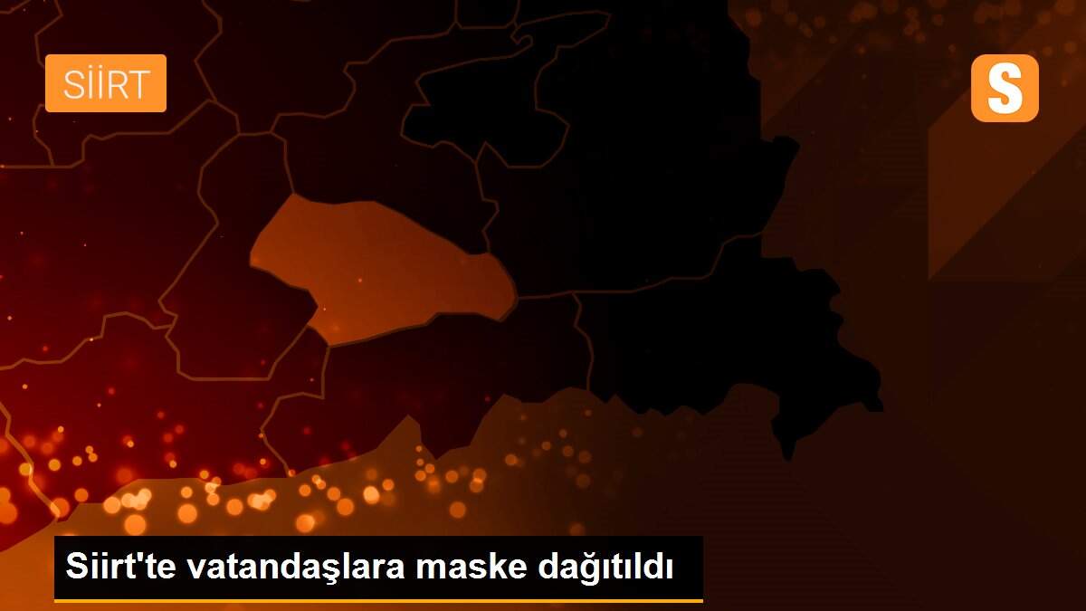 Siirt\'te vatandaşlara maske dağıtıldı