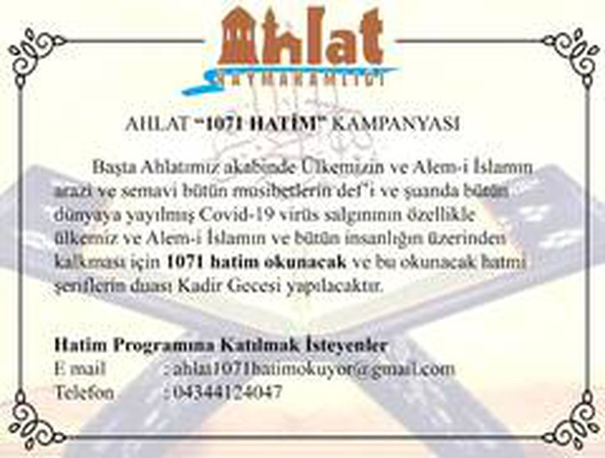 Ahlat\'ta 1071 hatim kampanyası