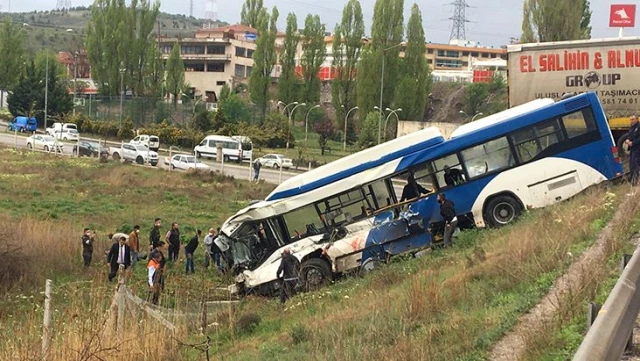 Ankara'da TIR ile EGO otobüsü çarpıştı: 9 kişi yaralandı