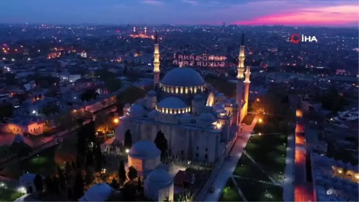 Süleymaniye Camii\'nde gün batımı hayran bıraktı