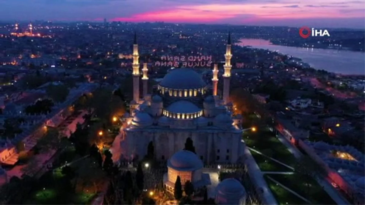 Süleymaniye Camisi\'nde gün batımı hayran bıraktı