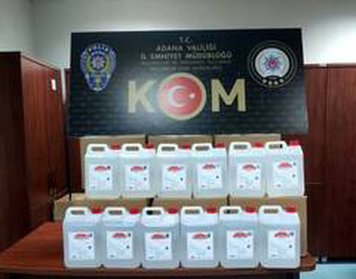 Adana\'da 200 litre kaçak etil alkol ele geçirildi