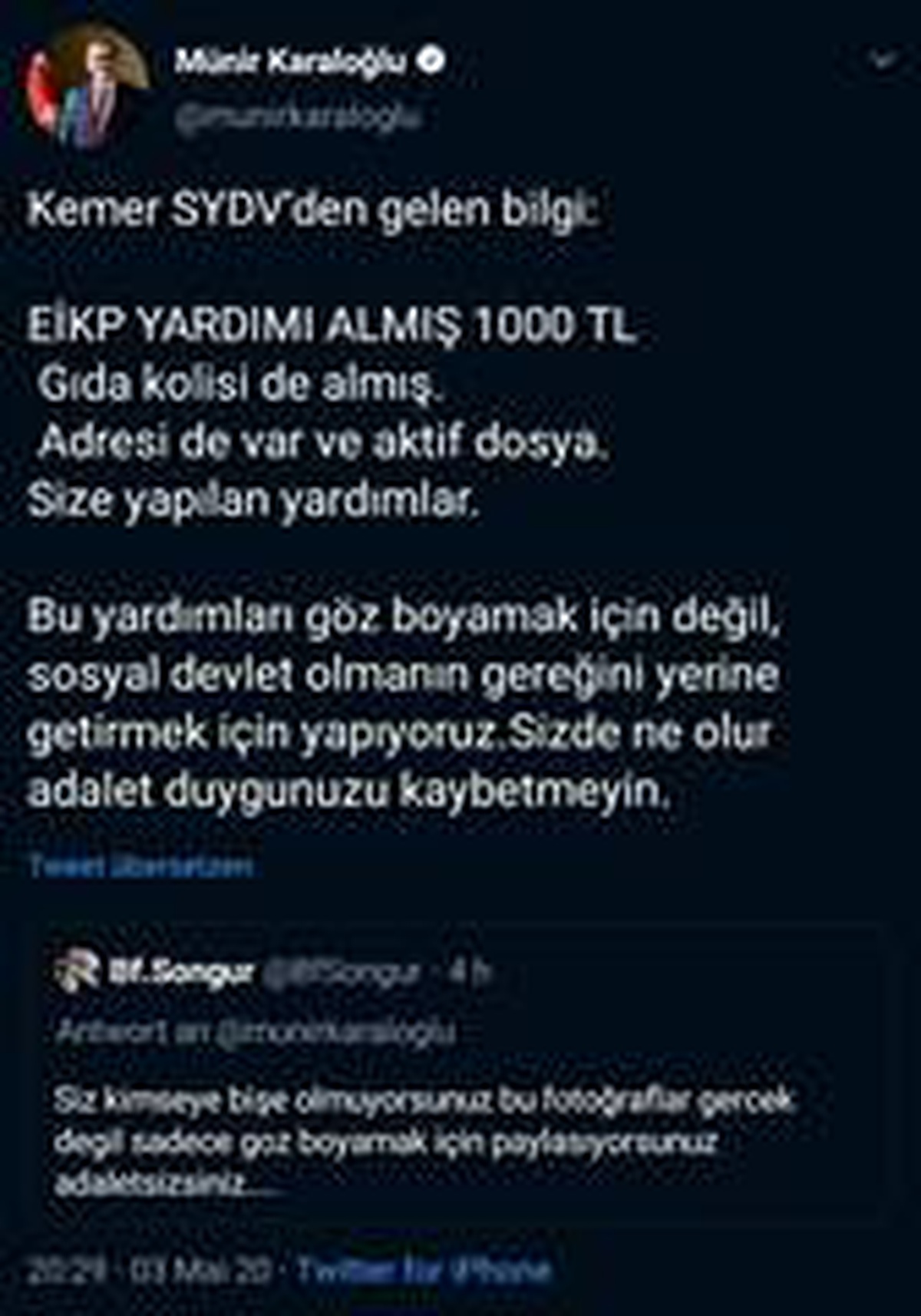 Yardım almadığını iddia eden vatandaşa Vali\'den belgeli cevap