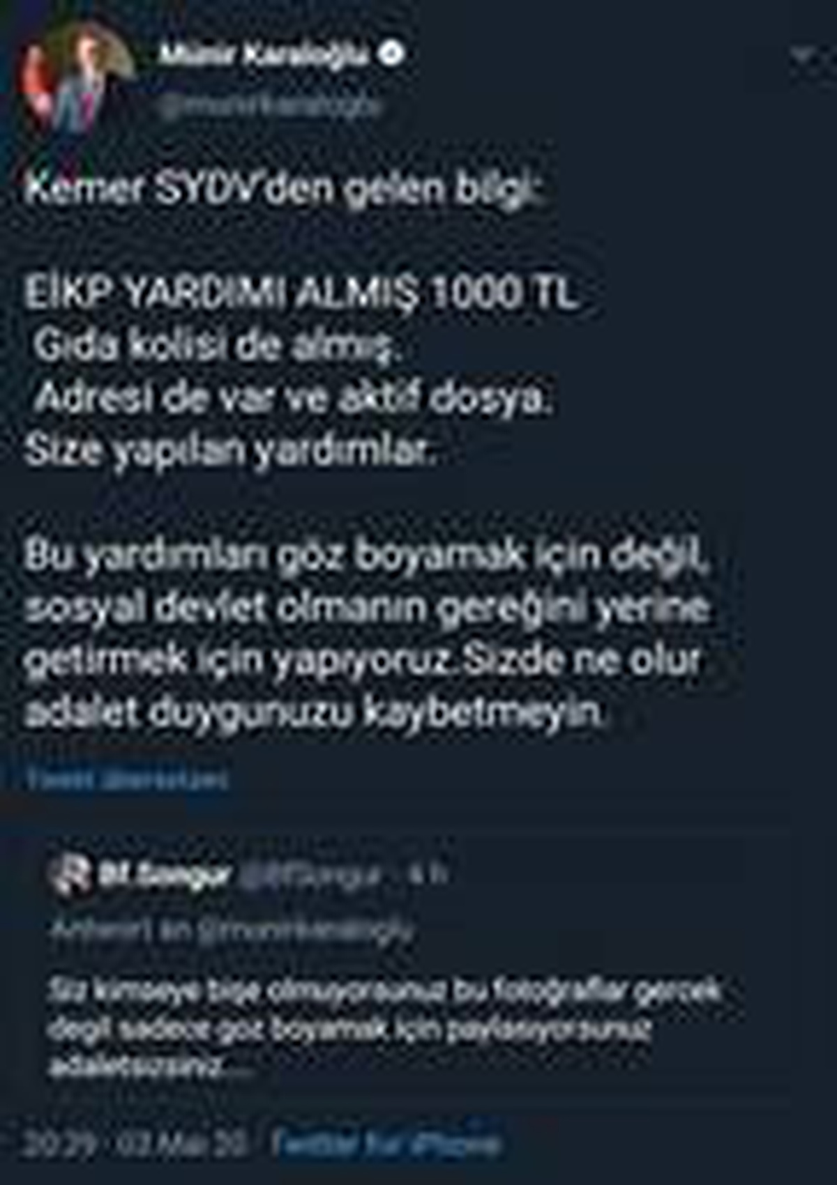 Valiye \'yardım yapmıyorsunuz\' diyen kadın, önceden para ve gıda kolisi almış