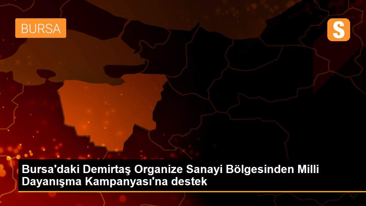 Bursa\'daki Demirtaş Organize Sanayi Bölgesinden Milli Dayanışma Kampanyası\'na destek
