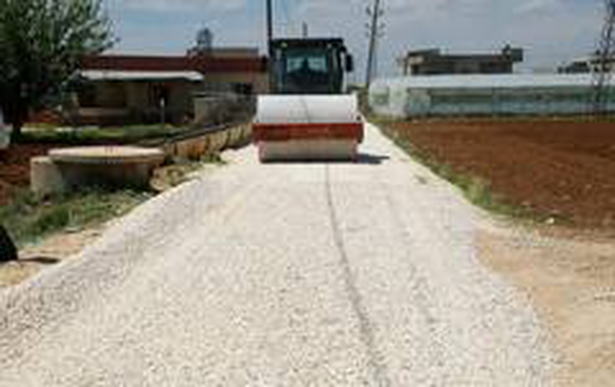 Eyyübiye kırsalında yol yapım çalışmaları