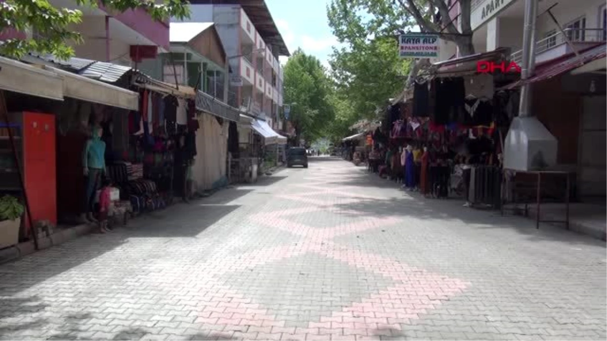 KAHRAMANMARAŞ Kaplıcalarıyla ünlü Ilıca\'da koronavirüs sessizliği