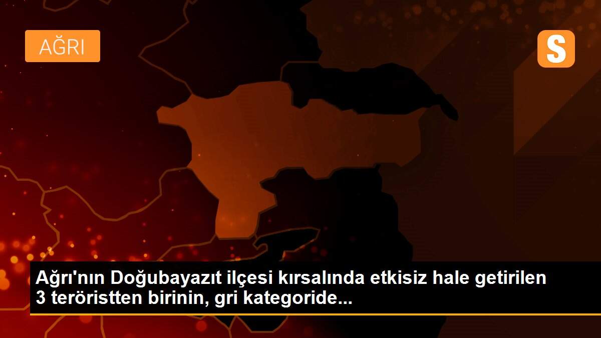 Ağrı\'nın Doğubayazıt ilçesi kırsalında etkisiz hale getirilen 3 teröristten birinin, gri kategoride...