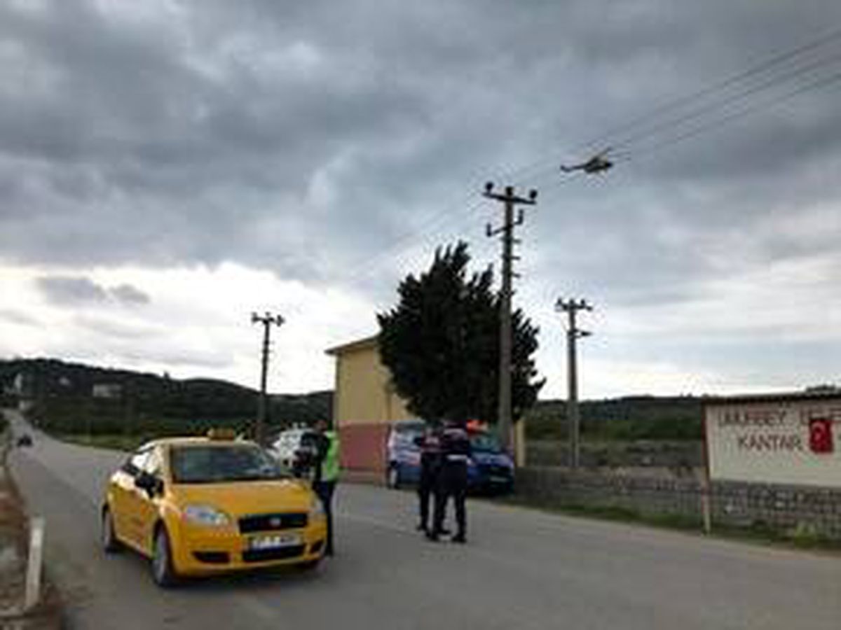 Çanakkale\'de jandarmadan helikopterle trafik denetimi