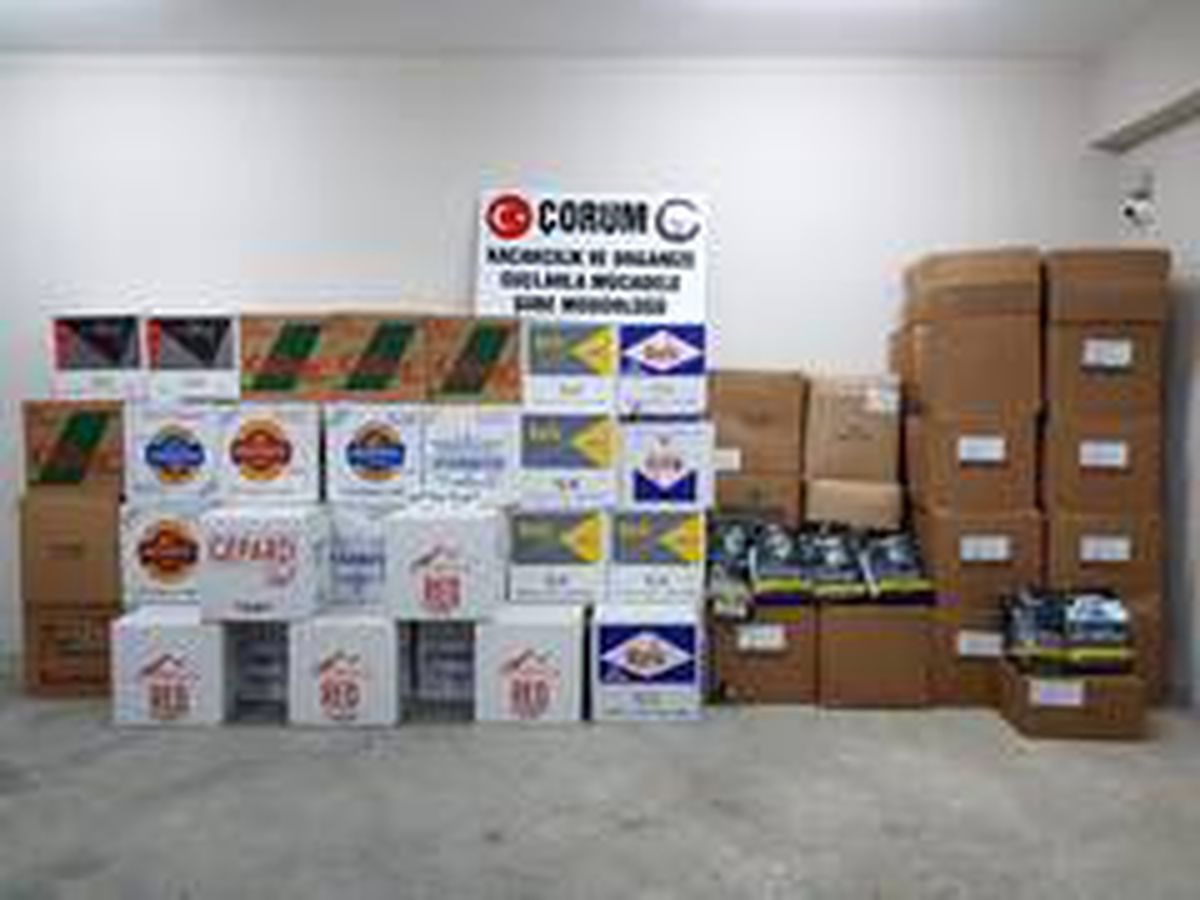 Çorum\'da 500 bin 600 makaron ele geçirildi