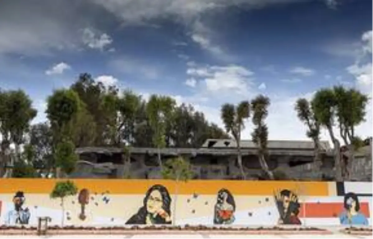 Özgecan Aslan\'ın portresi, Mersin sahilindeki eski sinema binasının duvarına çizildi