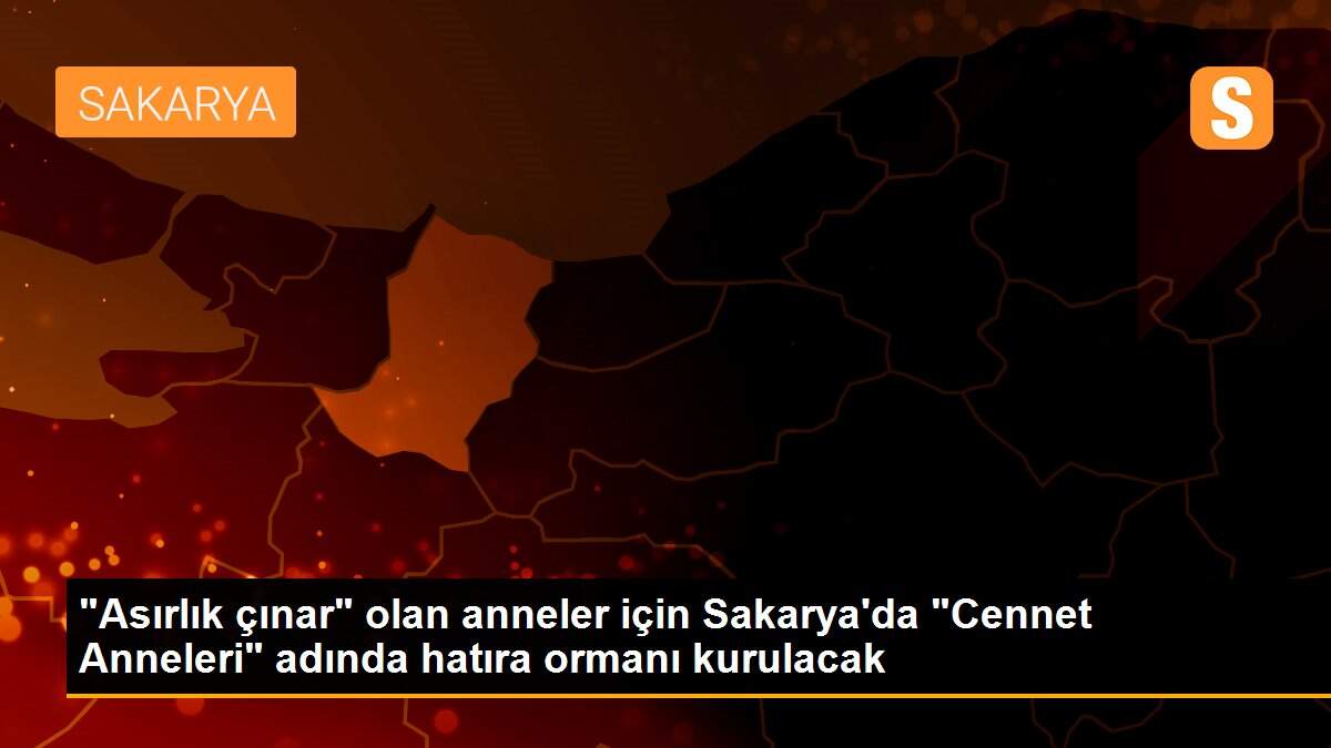 "Asırlık çınar" olan anneler için Sakarya\'da "Cennet Anneleri" adında hatıra ormanı kurulacak