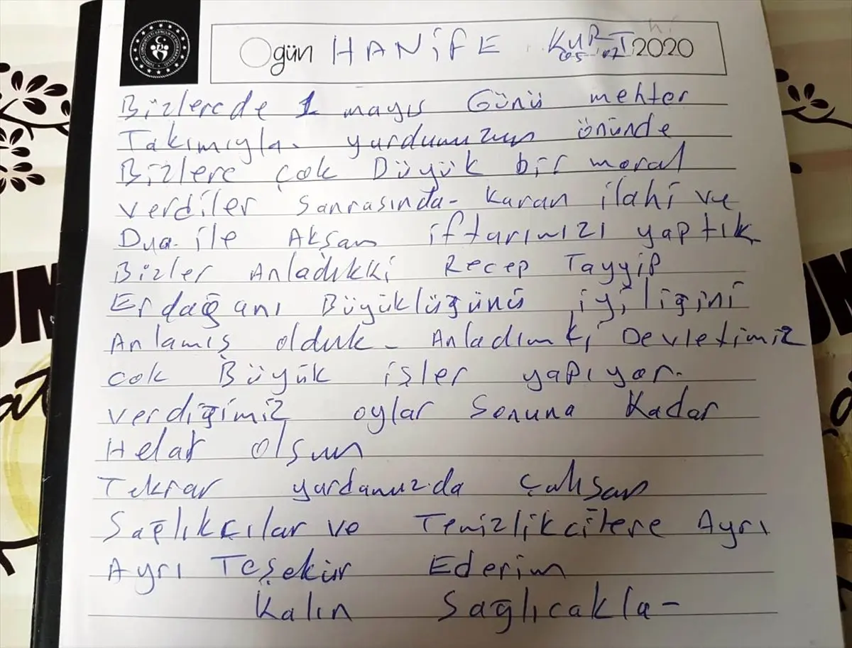 Karantina süreci sona erenlerden geriye teşekkür mektuplar kaldı