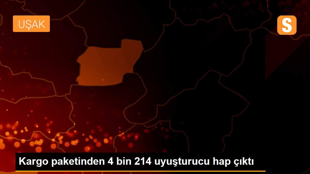 Kargo paketinden 4 bin 214 uyuşturucu hap çıktı