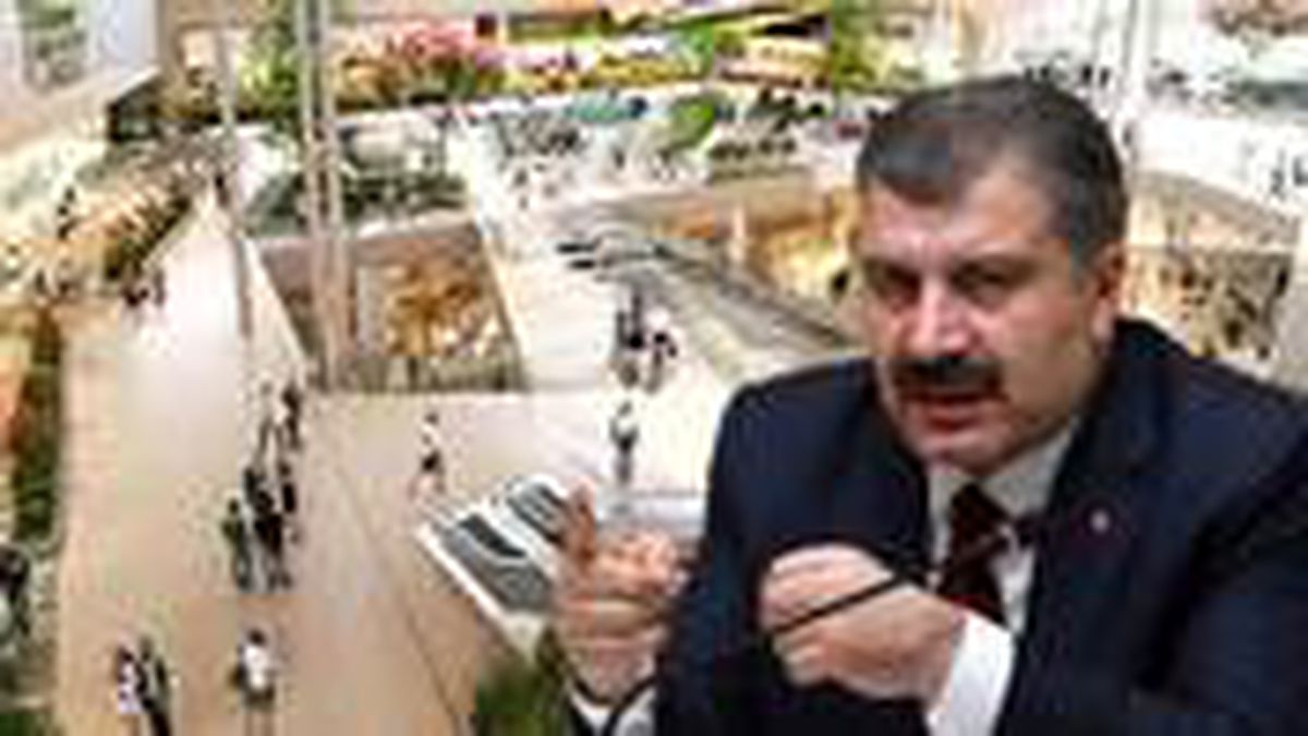 Sağlık Bakanı Fahrettin Koca, AVM\'li koronavirüs paylaşımı ile vatandaşları uyardı: Riski görün