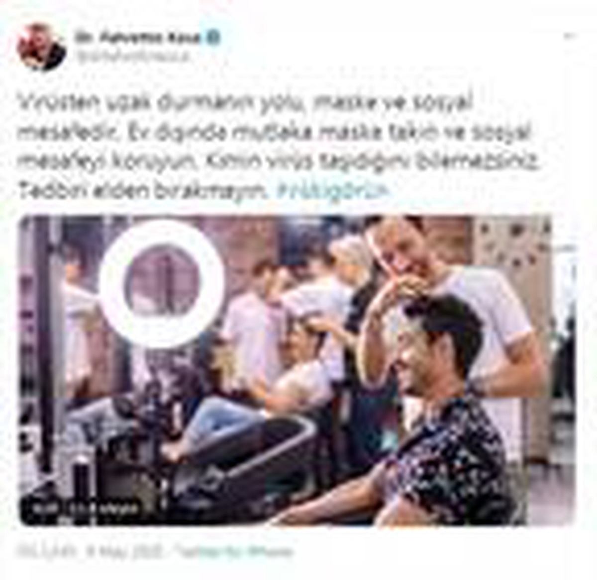 Bakan Koca: Virüsten uzak durmanın yolu, maske ve sosyal mesafedir