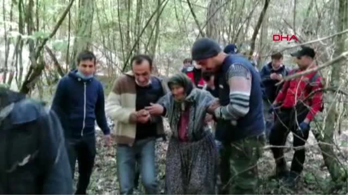 BOLU Ormanlık alanda kaybolan yaşlı kadını jandarma buldu