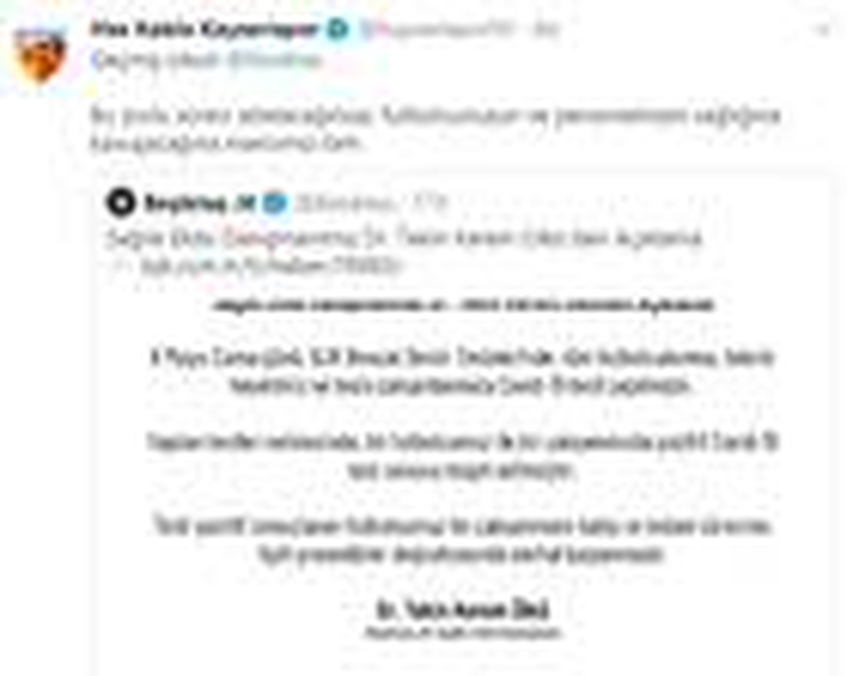 Kayserispor\'dan Beşiktaş\'a geçmiş olsun mesajı