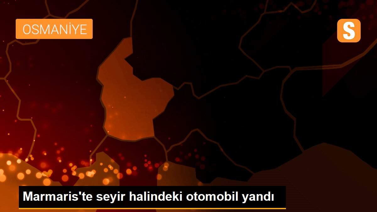 Marmaris\'te seyir halindeki otomobil yandı