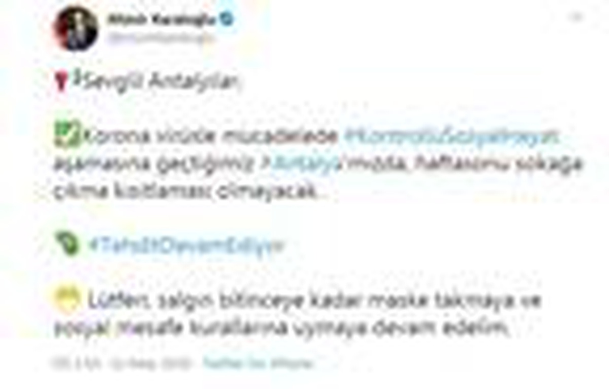 Antalya\'da sokağa çıkma yasağı uygulanmayacak