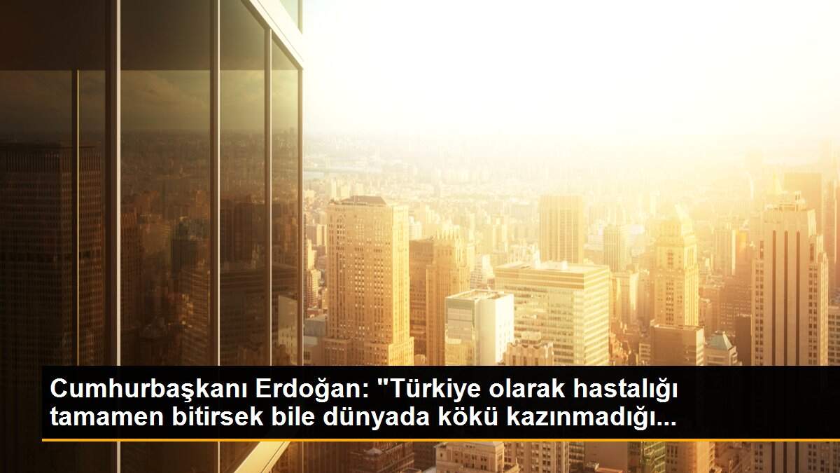 Cumhurbaşkanı Erdoğan: "Türkiye olarak hastalığı tamamen bitirsek bile dünyada kökü kazınmadığı...