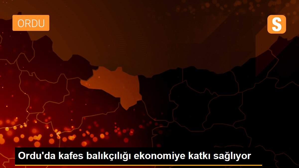Ordu\'da kafes balıkçılığı ekonomiye katkı sağlıyor