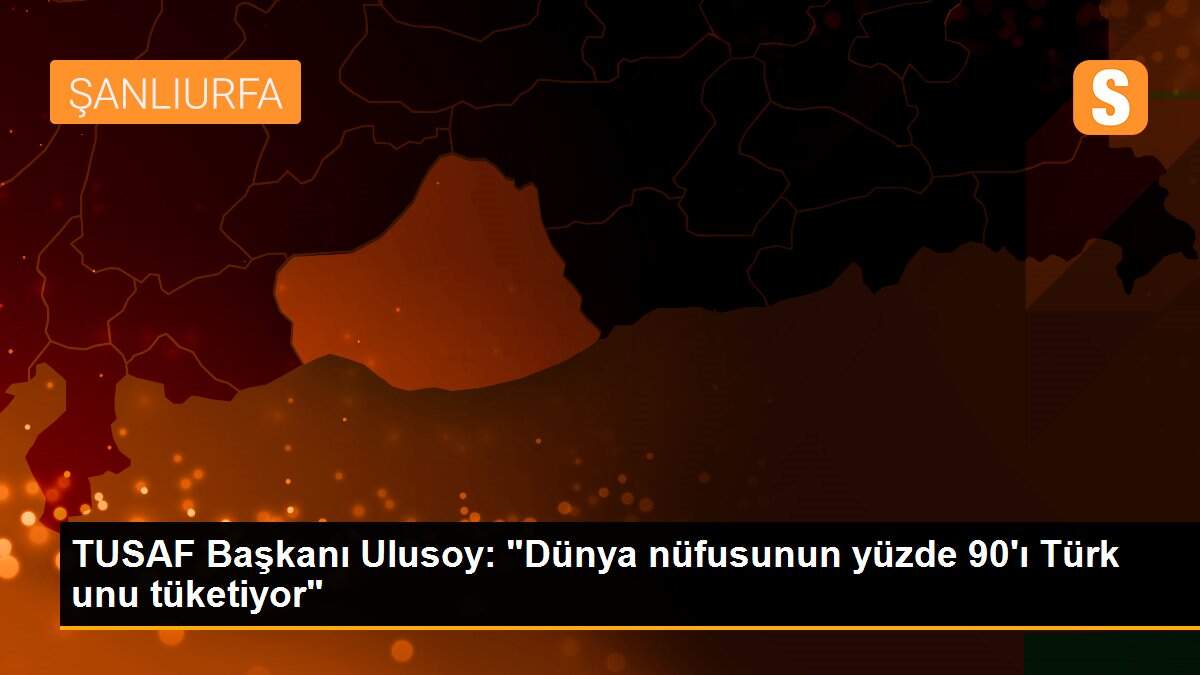 TUSAF Başkanı Ulusoy: "Dünya nüfusunun yüzde 90\'ı Türk unu tüketiyor"