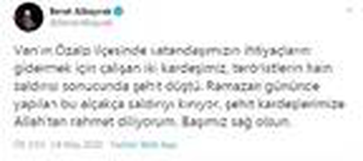 Bakan Albayrak: Alçakça saldırıyı kınıyorum