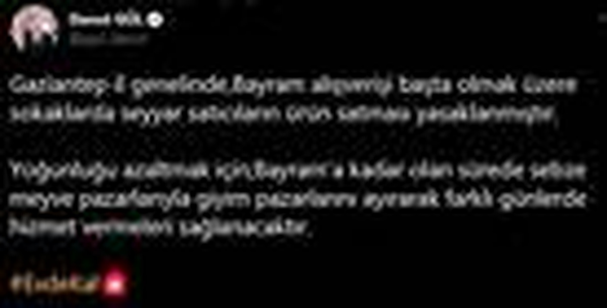 Gaziantep\'te bayram alışverişi yasaklandı