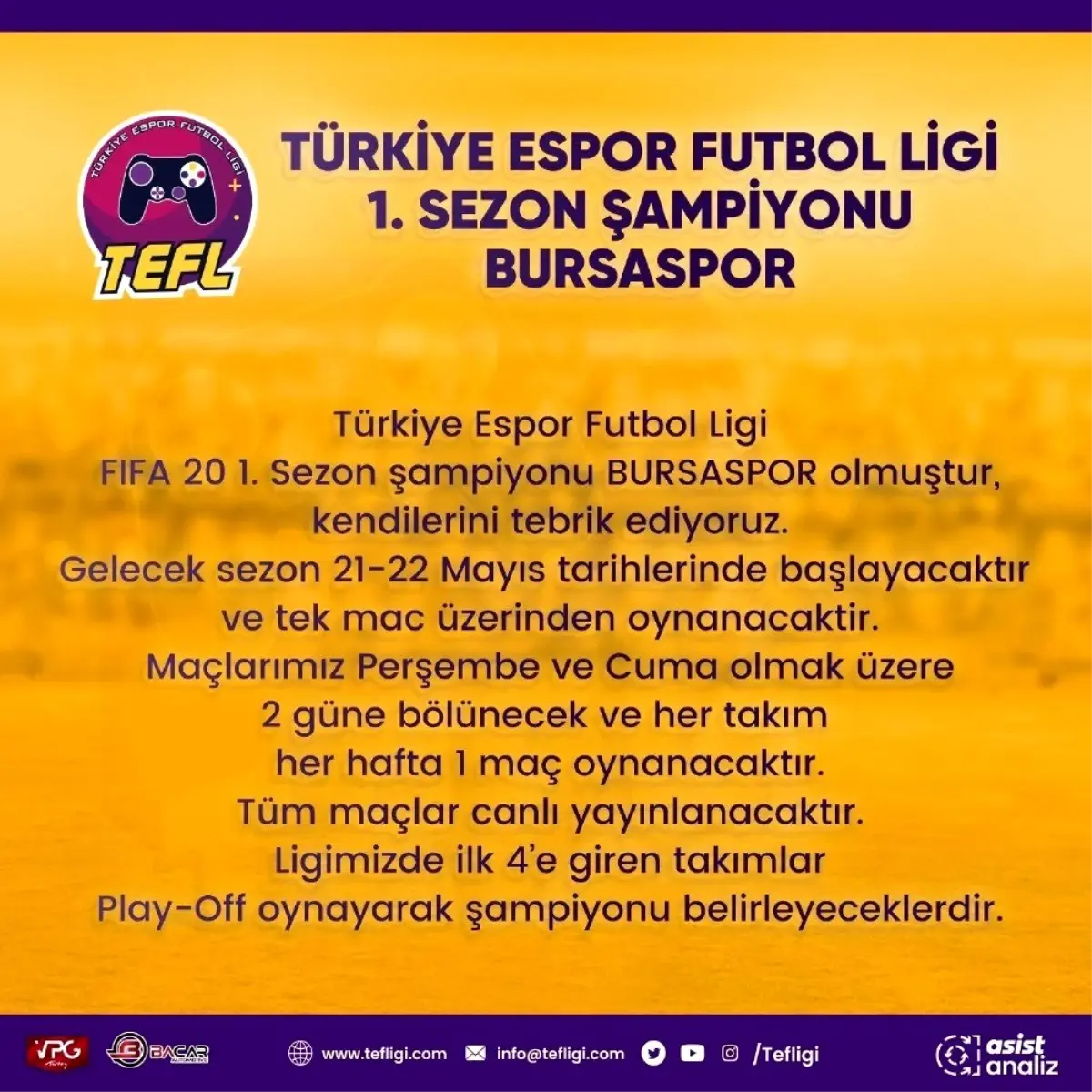 Bursaspor, ilk sezonun şampiyonu oldu