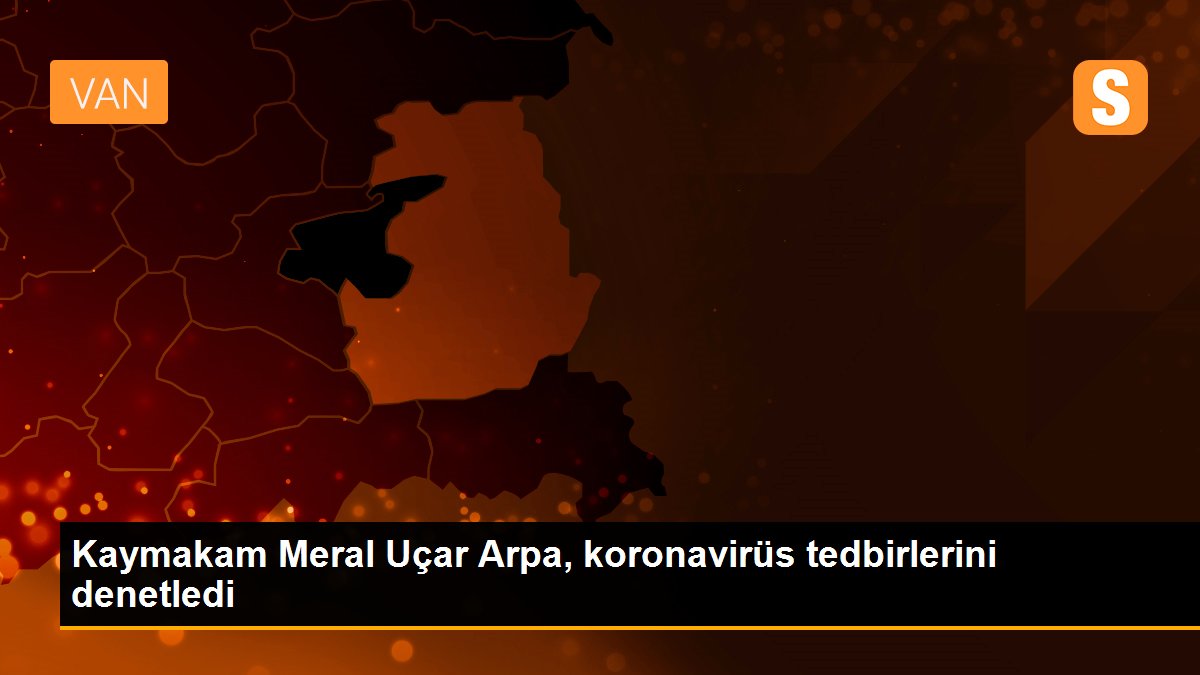 Kaymakam Meral Uçar Arpa, koronavirüs tedbirlerini denetledi