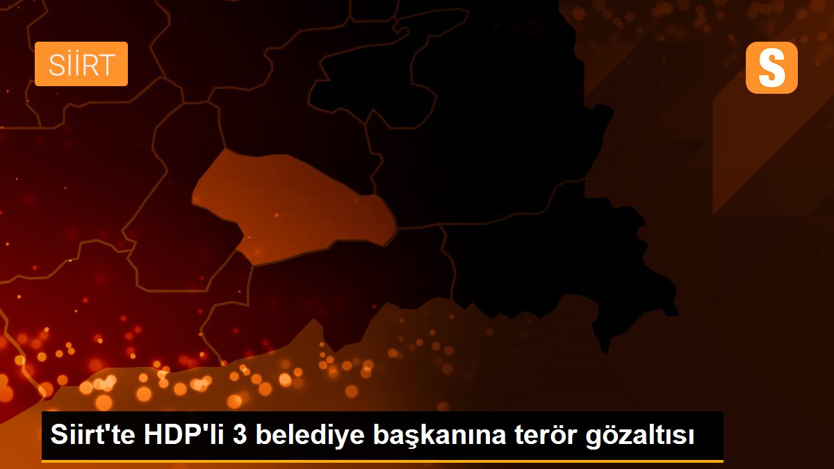 Siirt\'te HDP\'li 3 belediye başkanına terör gözaltısı