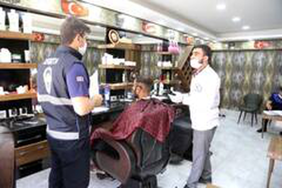 Eyyübiye\'de berber ve güzellik salonları denetlendi
