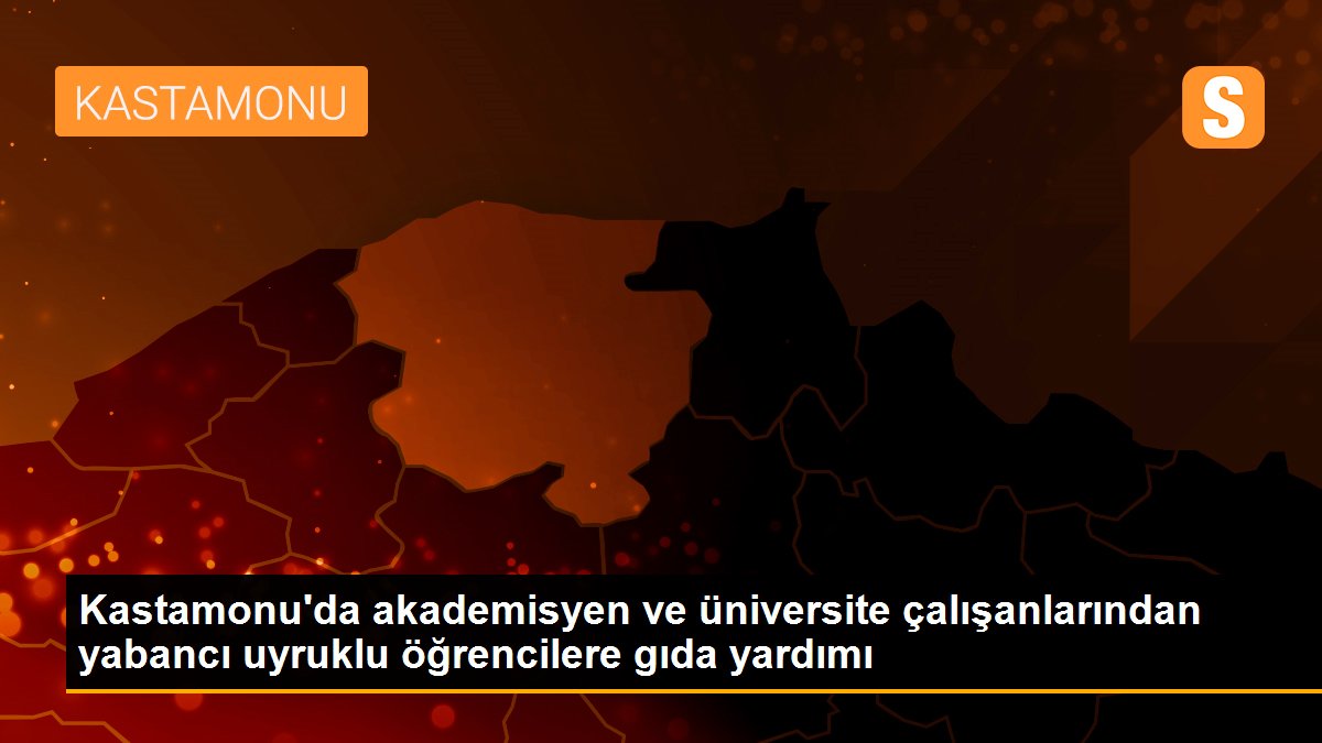 Kastamonu\'da akademisyen ve üniversite çalışanlarından yabancı uyruklu öğrencilere gıda yardımı