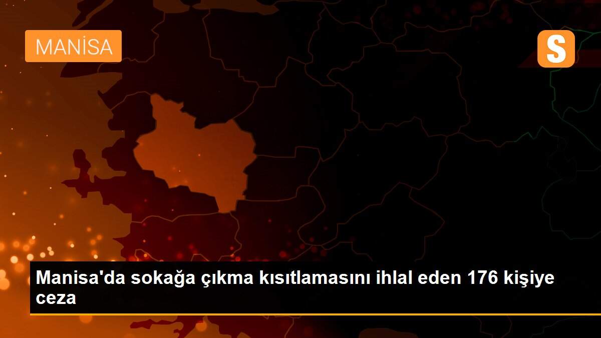 Manisa\'da sokağa çıkma kısıtlamasını ihlal eden 176 kişiye ceza