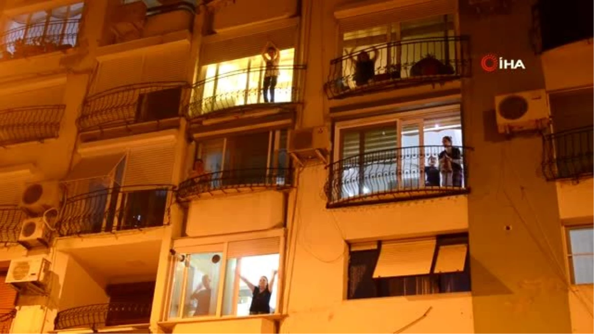 Balkonlarda "Evde Kal Hareketsiz Kalma" etkinliği
