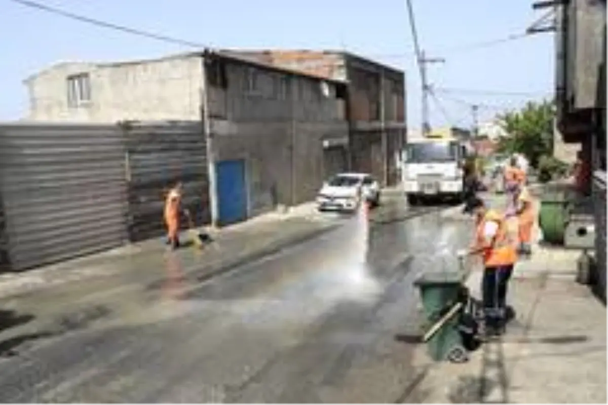 Eski Dökümcüler Sanayi Sitesinde temizlik ve dezenfekte çalışmaları