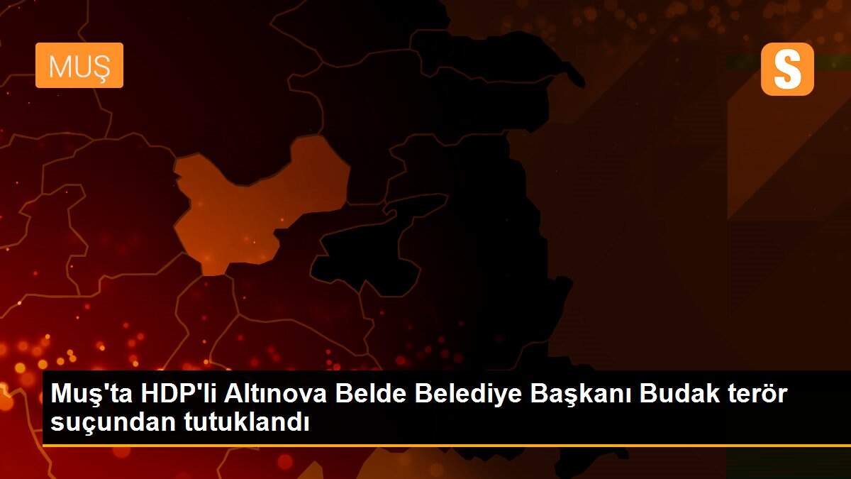 Muş\'ta HDP\'li Altınova Belde Belediye Başkanı Budak terör suçundan tutuklandı