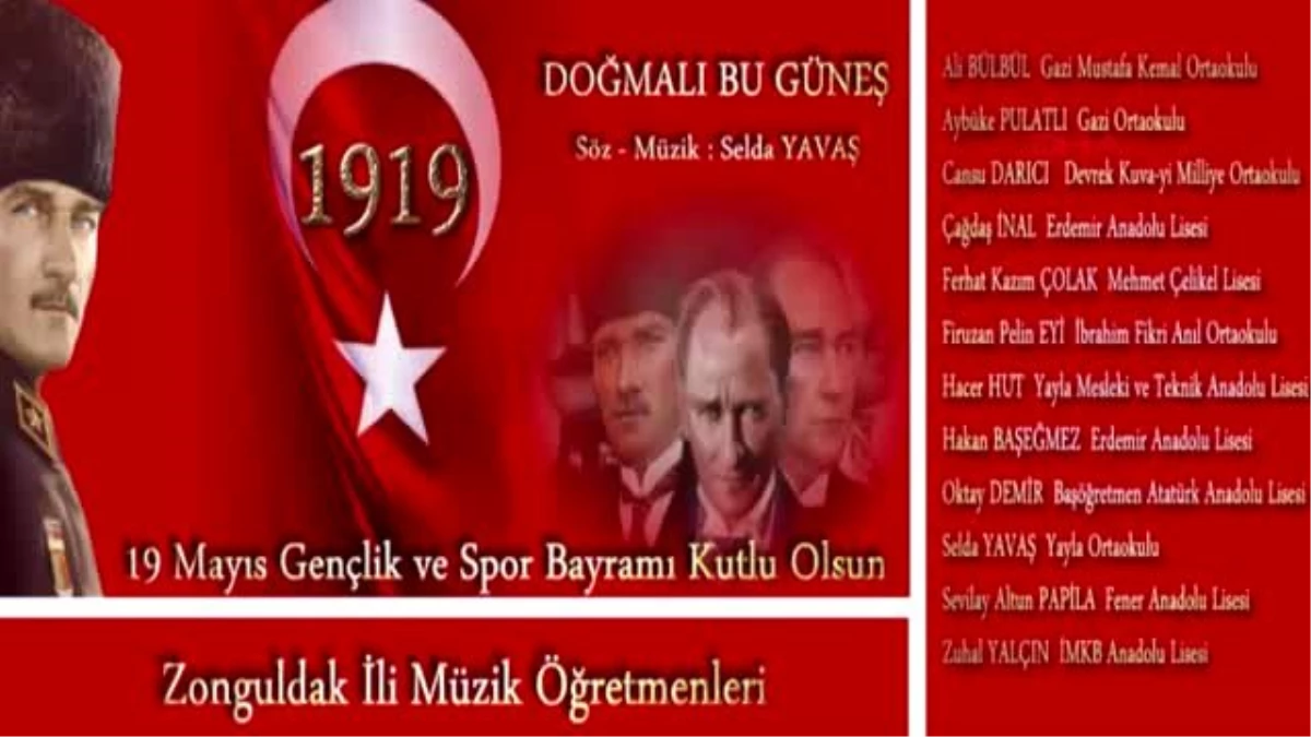 Zonguldak\'ta öğretmenlerden 19 Mayıs bestesi