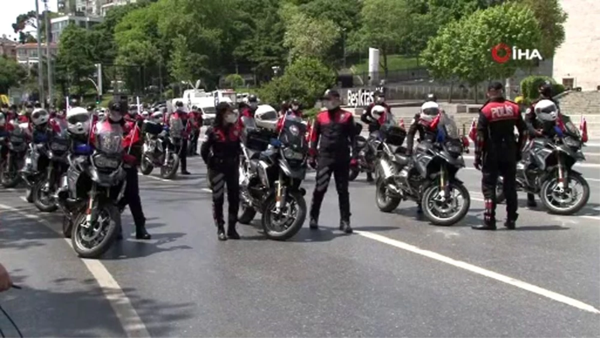 19 Mayıs\'ın 101\'inci yılında 101 motosikletli polis İstanbul turuna çıktı