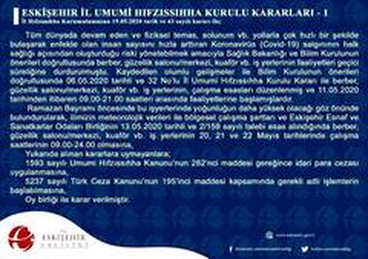 Berber, güzellik salonu ve kuaförlerin çalışma saatleri değişti