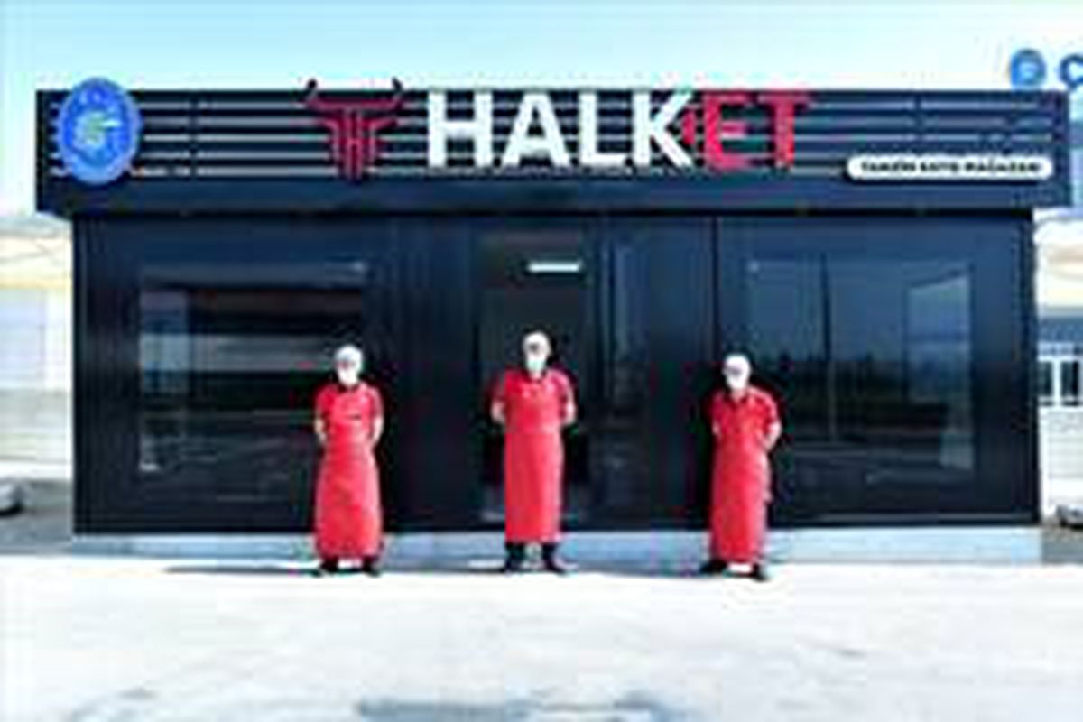 HalkEt mağazasında et satışına başladı