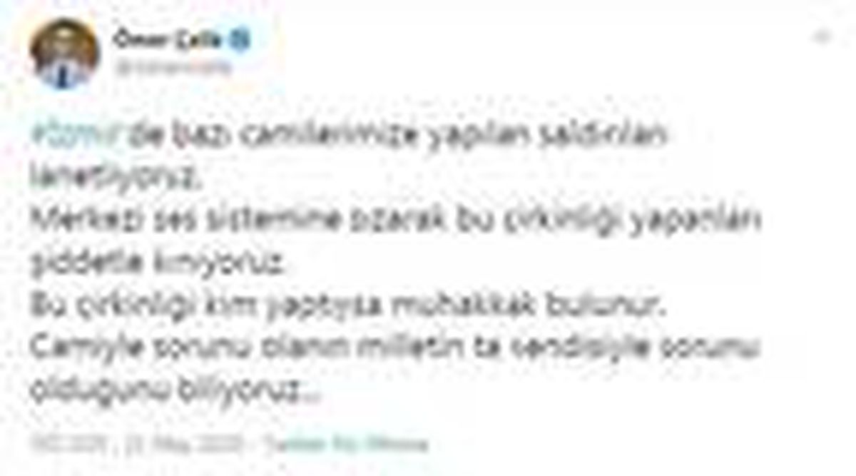 AK Partili Çelik: İzmir\'de bazı camilerimize yapılan saldırıları lanetliyoruz