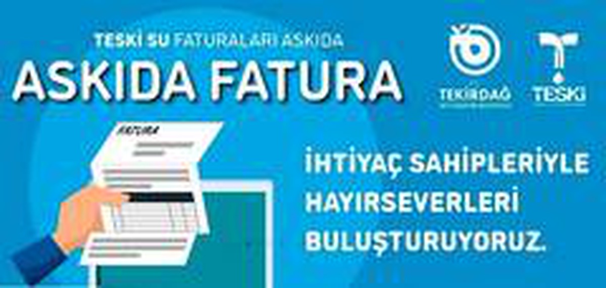 Tekirdağ\'da askıda su faturası uygulaması