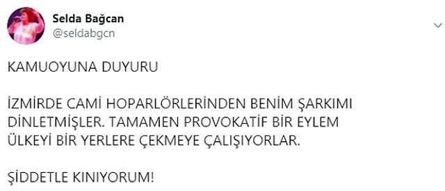 Cami hoparlörlerinden 'Yuh Yuh' şarkısı çalınan Selda Bağcan'dan ilk açıklama