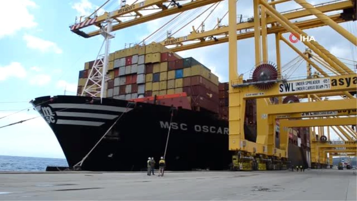Dünyanın en büyük konteyner gemisi Tekirdağ\'da