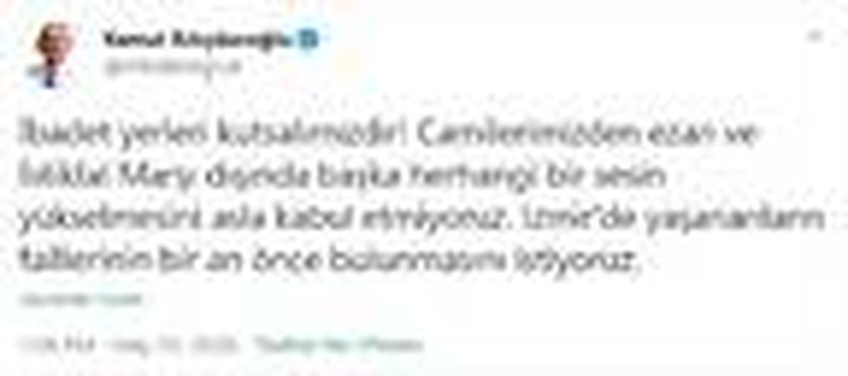 Kılıçdaroğlu: İbadet yerleri kutsalımızdır
