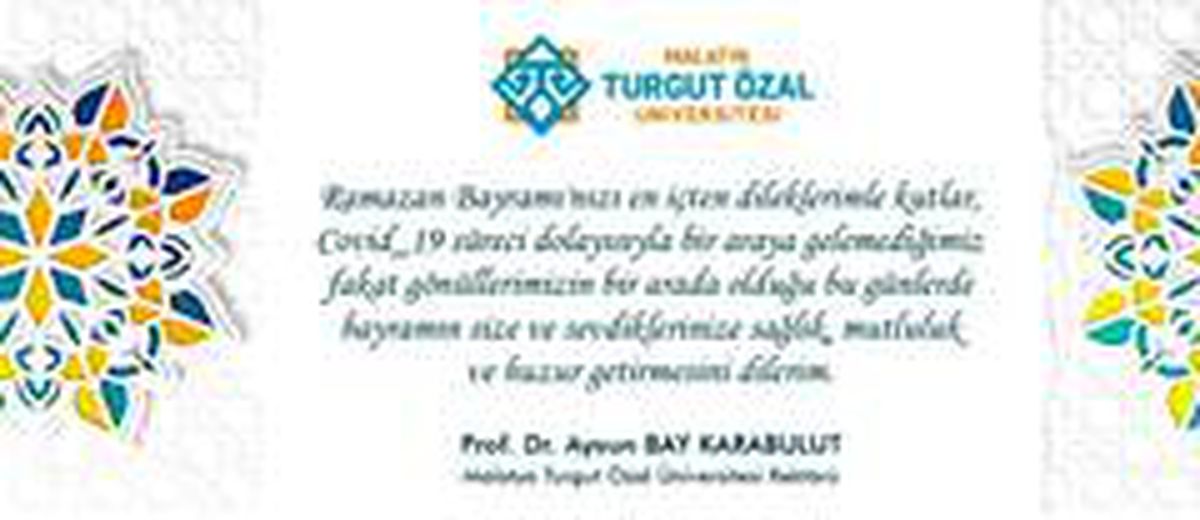 Rektör Karabulut\'tan Ramazan Bayramı mesajı